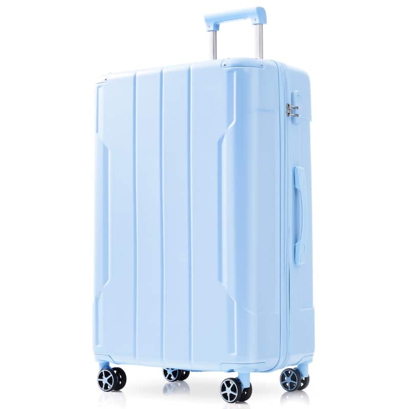 3 Piece Hardside Carry on Suitcase Sets with Spinner Wheels and Telescopic Handle, Portable Lightweight ABS Luggages for Travel