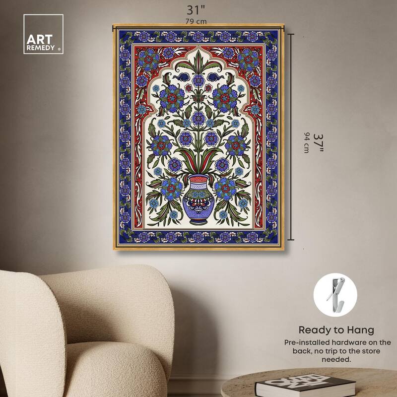 Royal Vase Bloom Canvas by Art Remedy