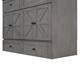 Gray Full Size Modern Murphy Bed with Storage Drawers and USB