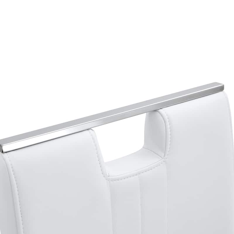 Set Of 4 Pu Material Bow-Shaped Chairs