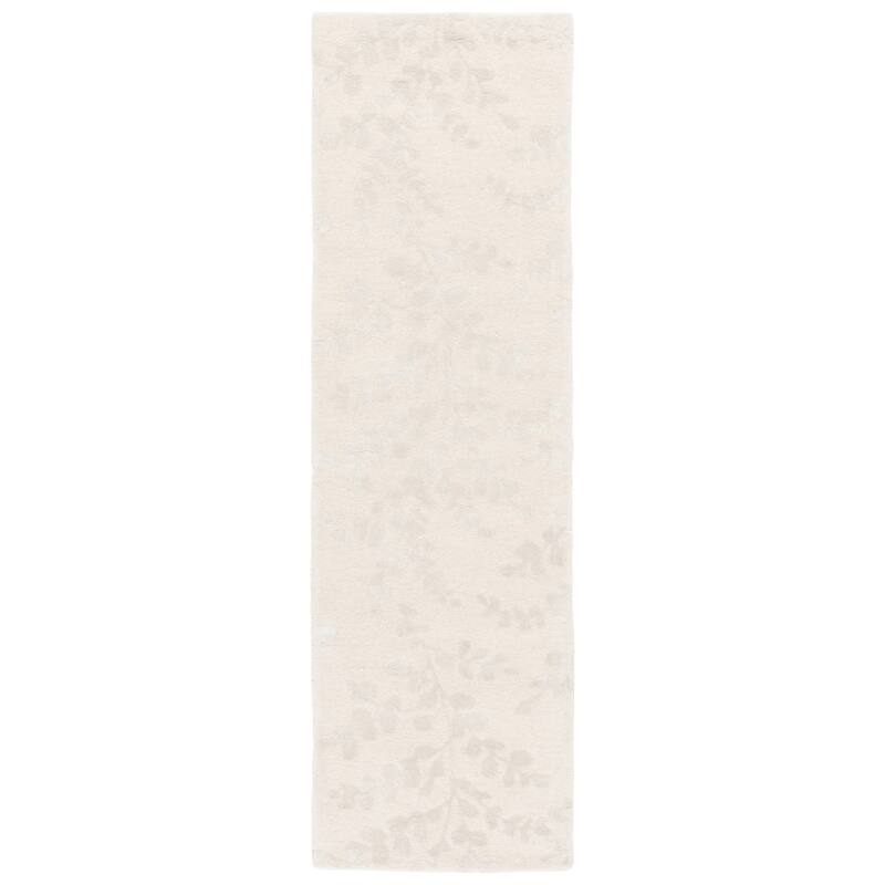 SAFAVIEH Handmade Glamour Siea Modern Wool & Viscose Rug - 2'3" x 8' Runner - Ivory/Beige