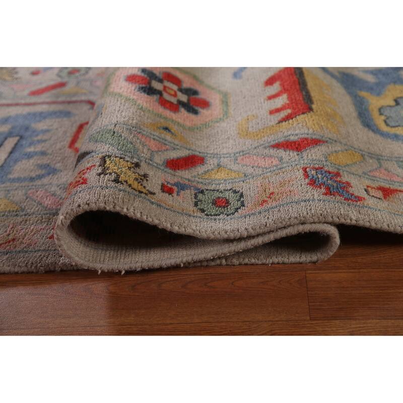 All-Over Large Floral Oushak Oriental Area Rug Wool Carpet - 12'0"x 14'9"