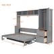 preview thumbnail 54 of 52, Murphy Bed Wall Bed with Closet and Drawers