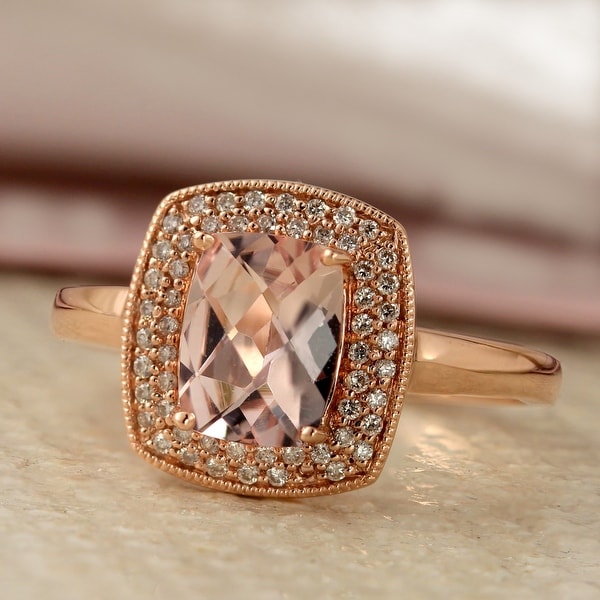 overstock rose gold engagement rings