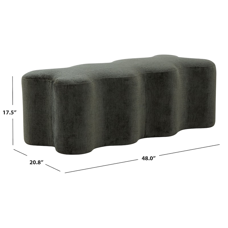 SAFAVIEH Couture Jacqualessa Bench (Fully Assembled) - 48Wx21Dx18H - Dark Green