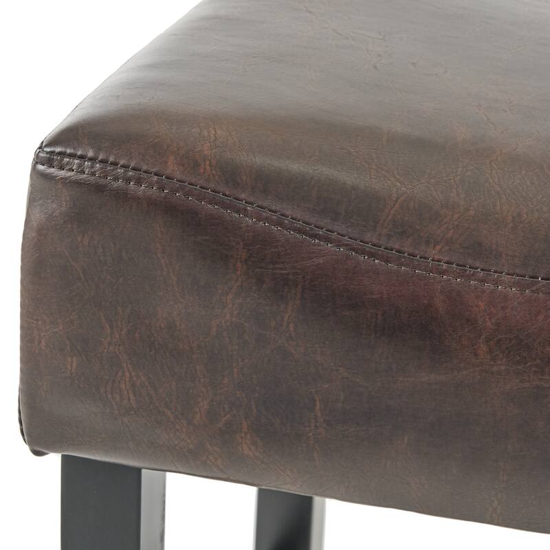 30-Inch Bonded Leather Backless Bar Stool
