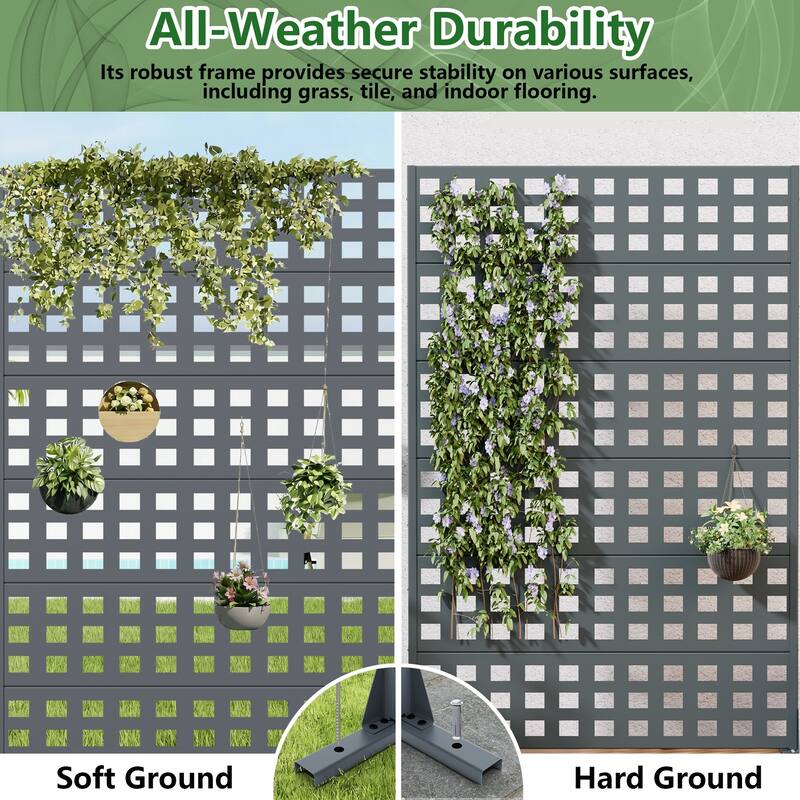 Outdoor Rectangle Privacy Screens Metal Screen Fence Panel