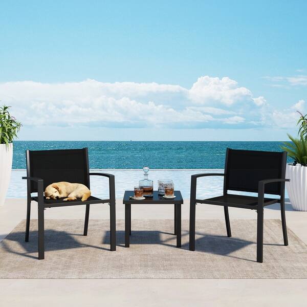 slide 1 of 55, Corvus Yorkdale Outdoor Modern 3-piece Chat Set