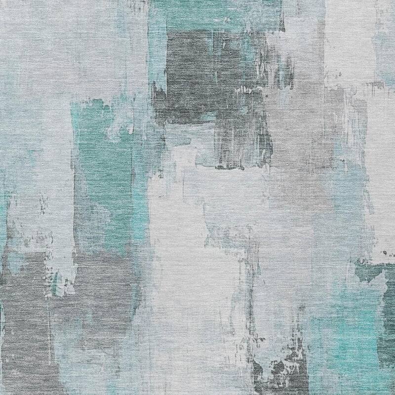 HomeRoots Abstract Transitional Rectangle Outdoor Rug