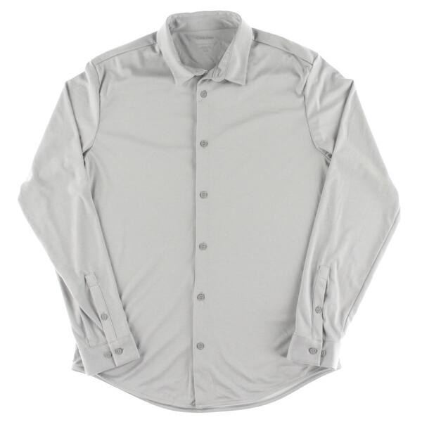 Shop Calvin Klein Mens Dress Shirt Slim Fit 4 Way Stretch