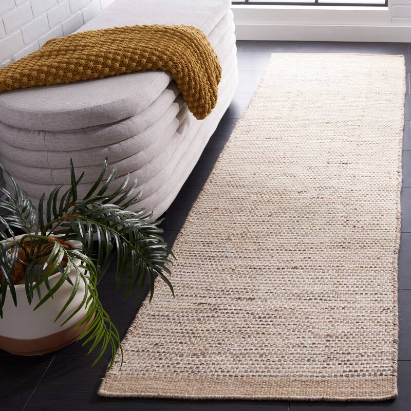 SAFAVIEH Handmade Vermont Karie Wool Rug - 2'3" x 7' Runner - Beige/Ivory