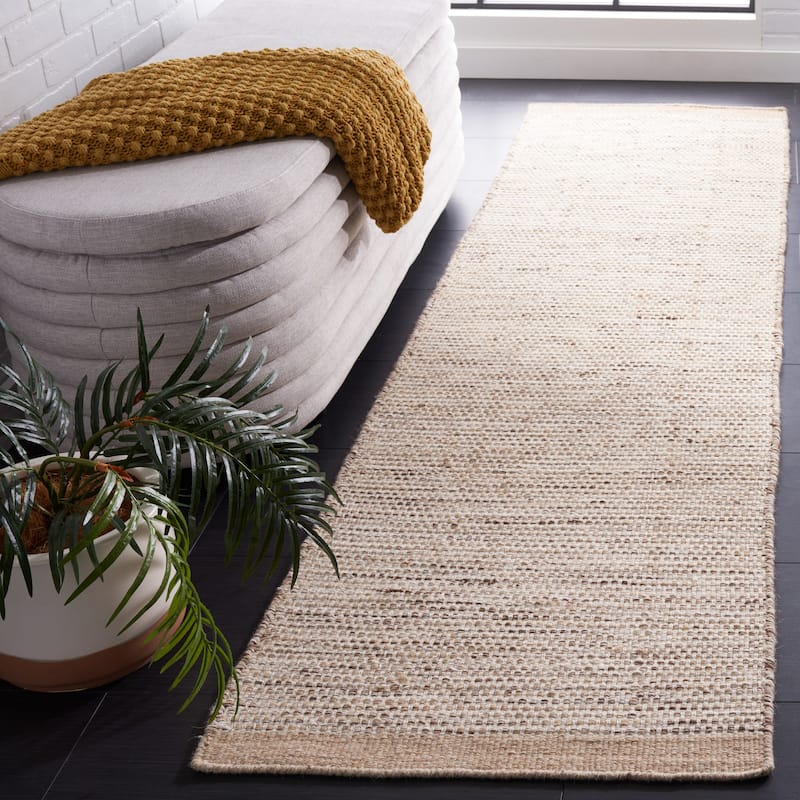 SAFAVIEH Handmade Vermont Raimonda Wool Rug - 2'3" x 8' Runner - Beige/Ivory - Runner