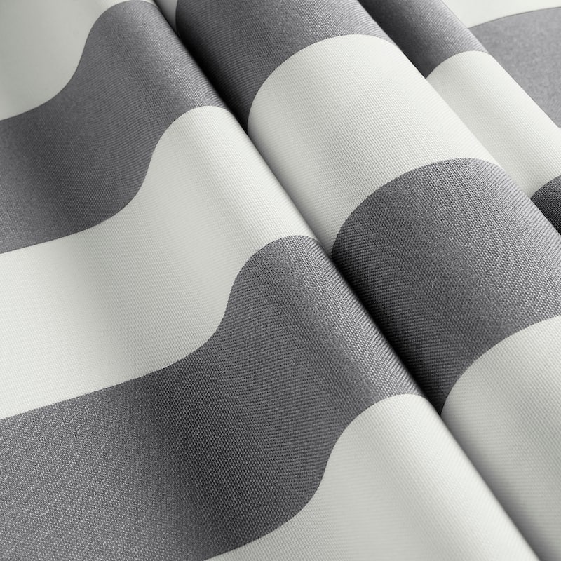 Exclusive Fabrics Villanova Striped Grommet Waterproof Light Filtering Outdoor and Indoor Curtains (1 Panel)
