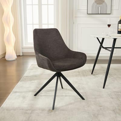 Swivel Dining Chairs,Mid Century Modern Dining Room Chairs with Metal Frame (one chair)