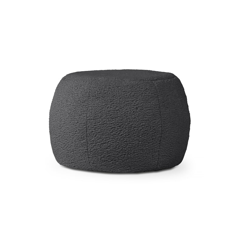 Jaxx Ellis Pouf - Modern Shearling Faux-Lamb Plush Fleece Ottoman
