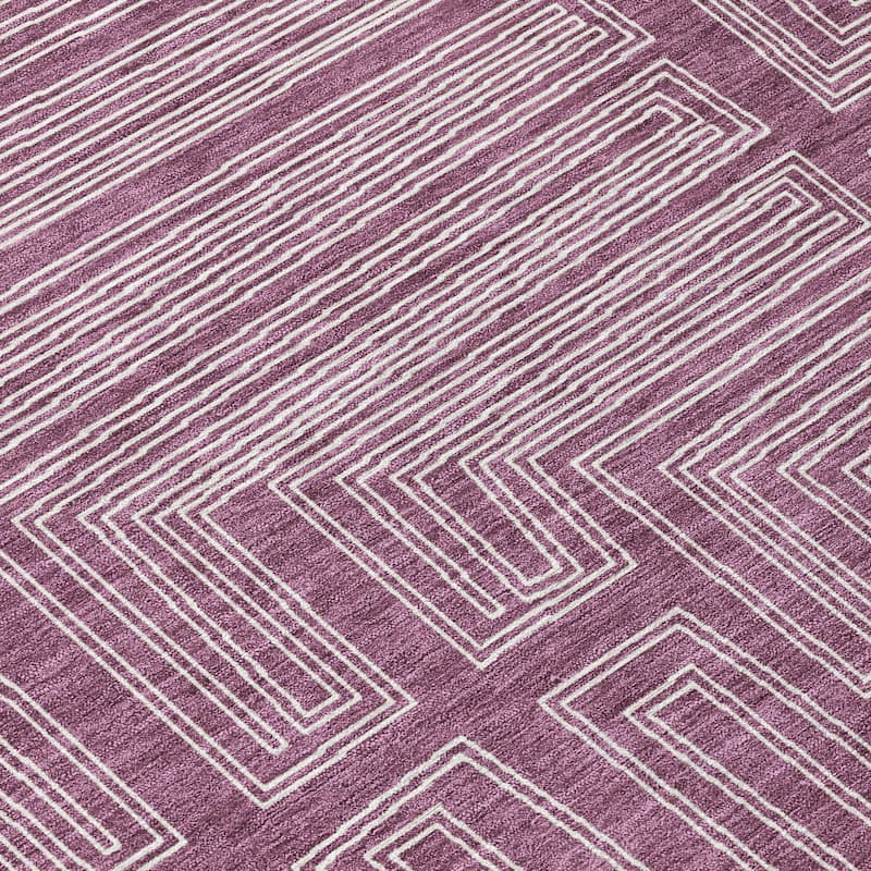 Machine Washable Indoor/ Outdoor Contemporary Stack Chantille Rug