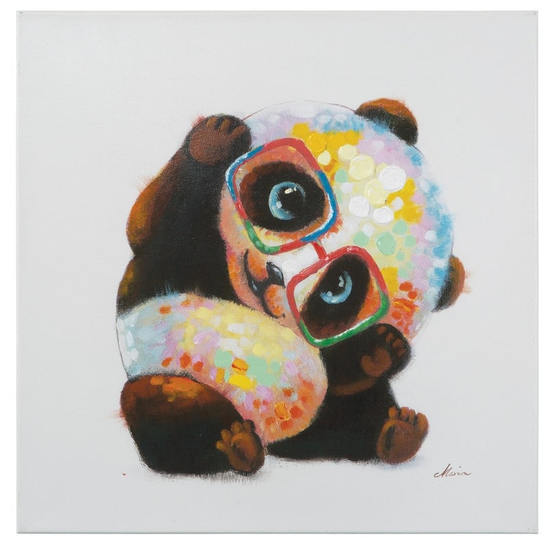 Yosemite Home Decor Smarty Panda Original Hand-Painted Wall Art - multi