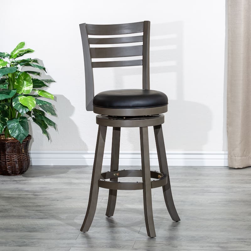 DTY Indoor Living Granby 4-Slat Back Swivel Stool