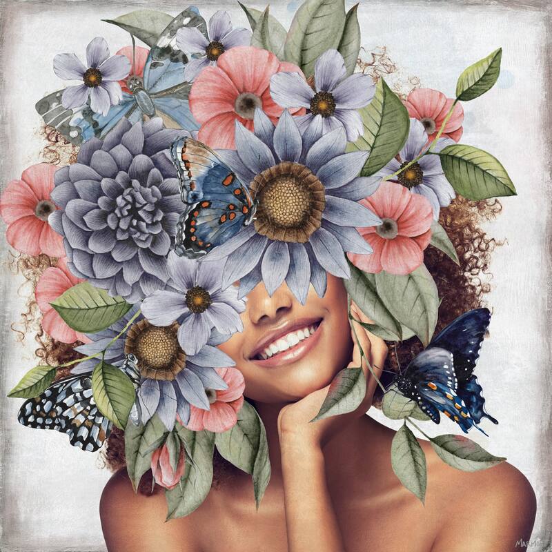 'A Glowing Smile' Painting Print on Wrapped Canvas