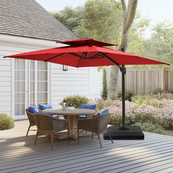 9 foot cantilever patio umbrellas Tangkula ft Umbrella, Tan and adjust the angle you want whenever you want 9 FT x 12 FT