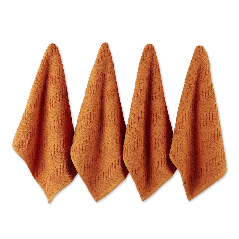 DII Luxury Chevron Bar Mops (Set of 4) - 19x16 - Pumpkin Spice