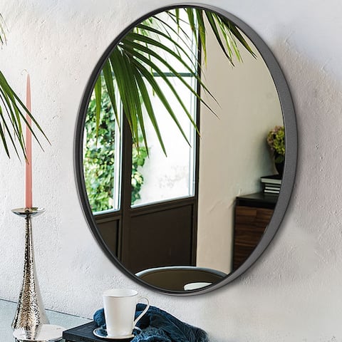 Modern Round Vanity Mirror for Bathroom Bedroom, Decorative Wall-Mounted Mirror Wall Mirror mit Metal Frame