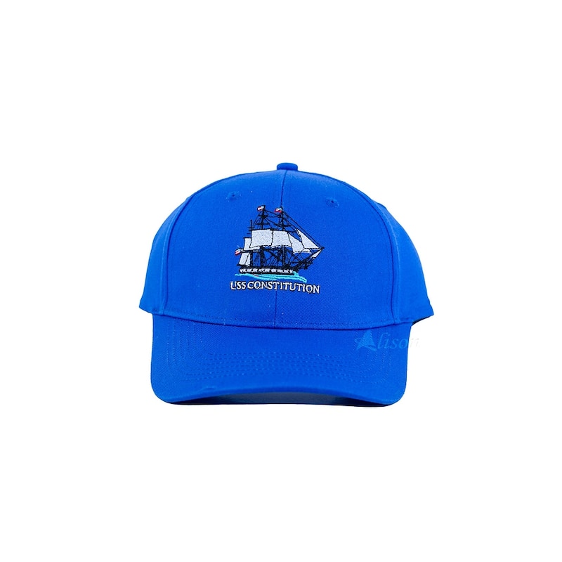 USS Constitution Embroidered Cap in Blue by Alison Nautical