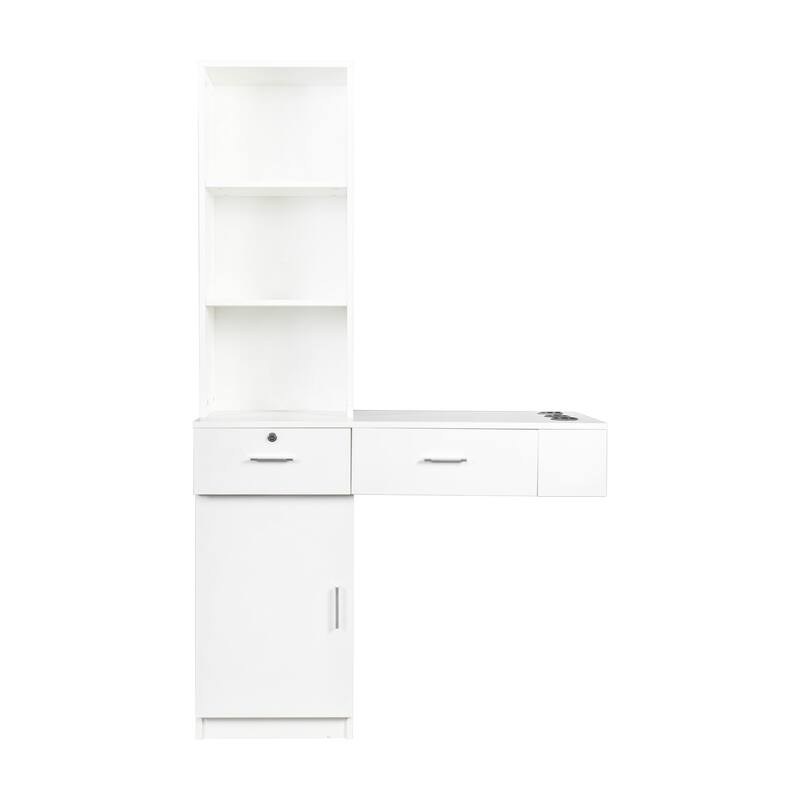 Modern simple hair desk,multi layer storage,large storage space,wooden cabinets are easy to clean, good hardness