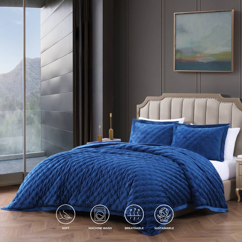Bebejan 3 Piece Velvet Comforter Set