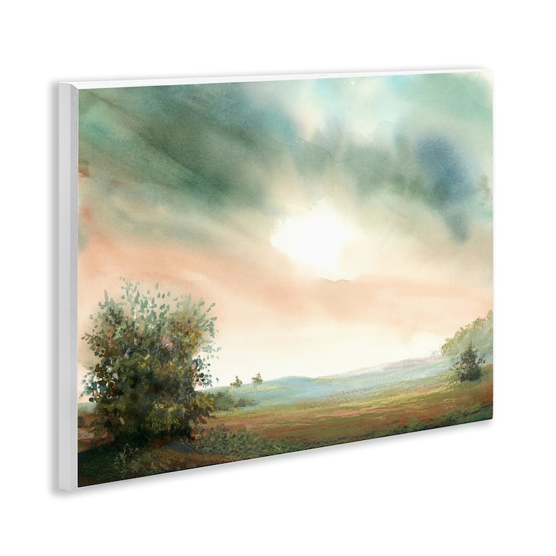 Stupell Sunrise over Pastoral Field Wall Plaque Art Design By Ashley Davis
