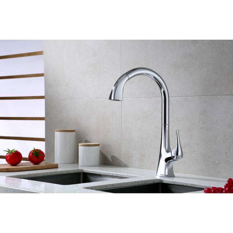 Ultra Faucets Quest Collection Single-Handle Kitchen Faucet With Pull-Down Spray