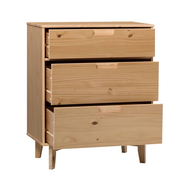 Middlebrook Mid-Century Solid Pine 3-Drawer Storage Chest