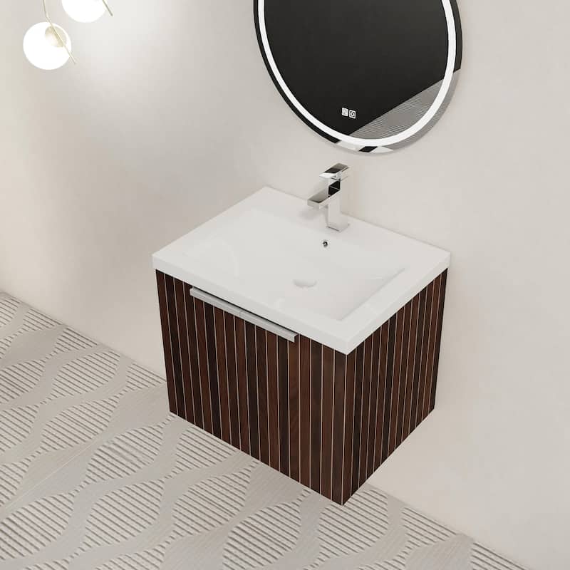 Bathroom Vanity With Sink In 24/30/36 Inch, Floating Bathroom Vanity With Soft Close Door