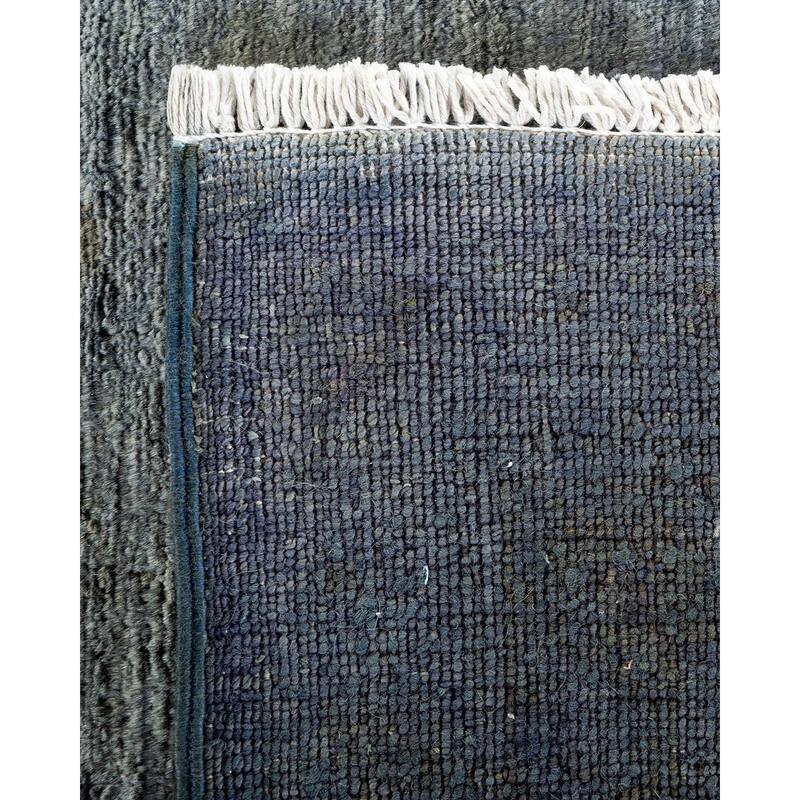 Overton Hand Knotted Wool Vintage Inspired Modern Contemporary Overdyed Purple Area Rug - 11' 10" x 14' 9"