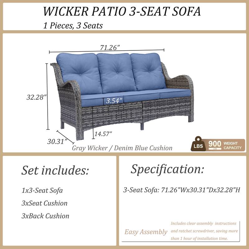 High Back Rattan Wicker Outdoor Patio Conversation Swivel chairs Sets