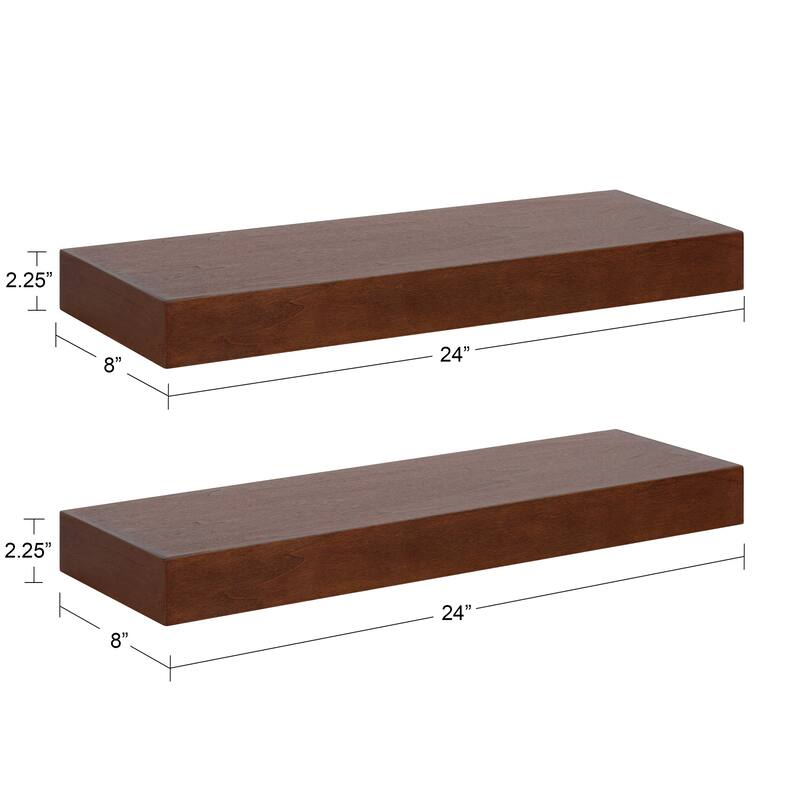 Kate and Laurel Havlock Wood Shelf Set