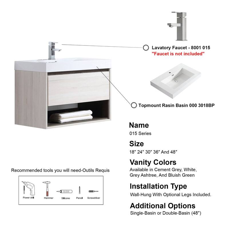 Laila 30" Single Bathroom Vanity Set