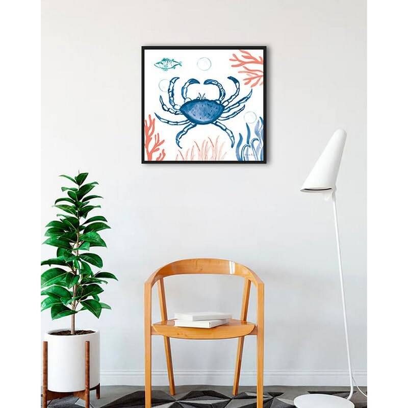 Coastal Jewels V Framed Poster - 24 x 24 Inch - Black