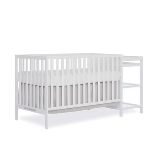 Dream On Me Synergy 5-in-1 Convertible Crib And Changer - White