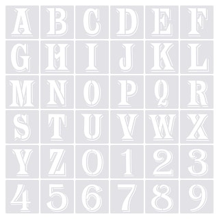 2.4 Inch Letter Number Stencils Alphabet Templates Set Shadow 3