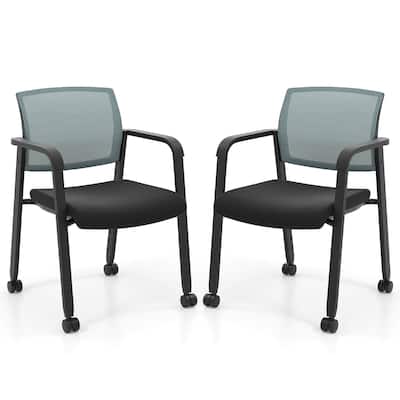 Costway Conference Chairs Set of 2/4 Stackable Office Guest Mesh Chair