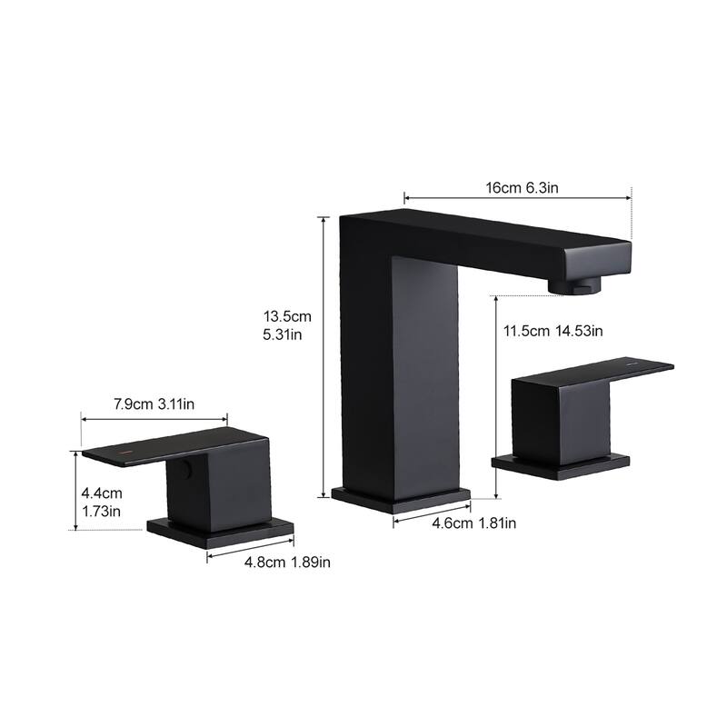 Modern Double Handle Three-Hole Bath Faucet