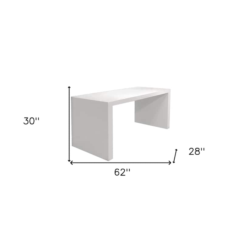 HomeRoots 62" White Wood Computer Desk