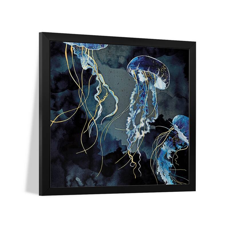 Metallic Ocean III Premium Framed Poster by SpaceFrog Designs