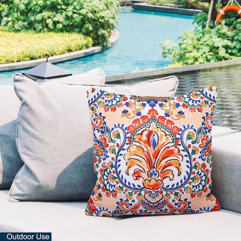 Decorative Indoor Outdoor Weatherproof Throw Pillows Cushions with Inserts – 18x18 Inches - 18''X18''
