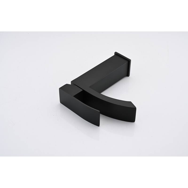Waterfall Spout Bathroom Sink Single Handle Faucet with Pop-Up Drain (with Overflow)