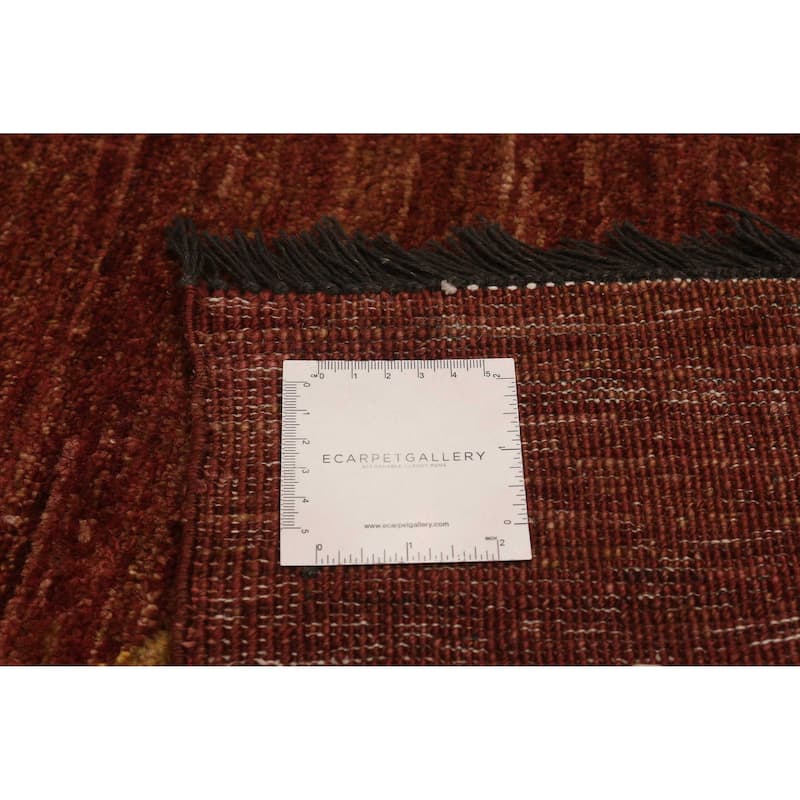 ECARPETGALLERY Hand-knotted Finest Peshawar Ziegler Red Wool Rug - 9'11 x 13'7