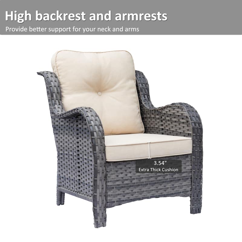9 Piece Outdoor Patio Conversation Wicker Furniture Sofa Seating Sets