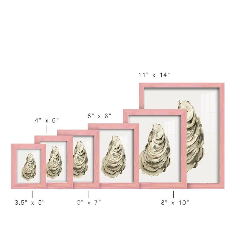 Neutral Oyster Study I -Framed Print w/glass-Cherry Red