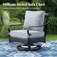 preview thumbnail 44 of 133, MAISON ARTS 4 Pieces Rattan Wicker Patio Furniture Set with Swivel Chairs and Coffee Table for Outdoor Spaces